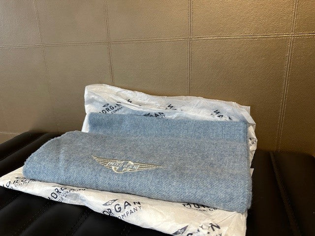 Morgan Wings Lambswool Scarf Stone Blue