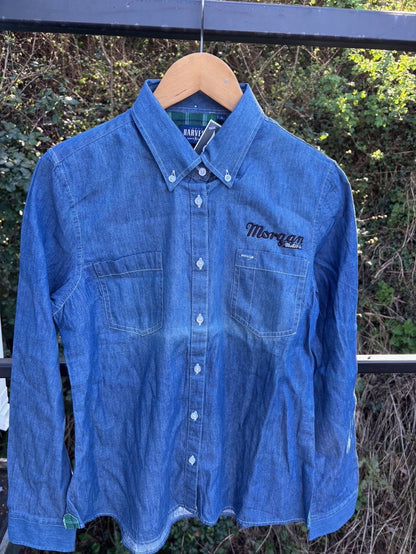 Morgan Motor Co Ladies Denim Shirt Size Large