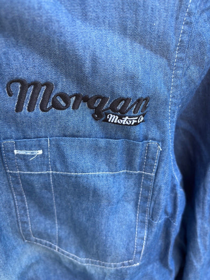 Morgan Motor Co Ladies Denim Shirt Size Large