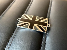 Union Jack Car Bonnet Badge Black/Grey