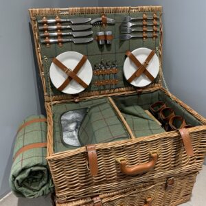 Picnic Hamper (4 Person, Green Tweed)