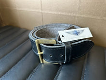 Leather Bonnet Belt (Black with Brass Buckle)