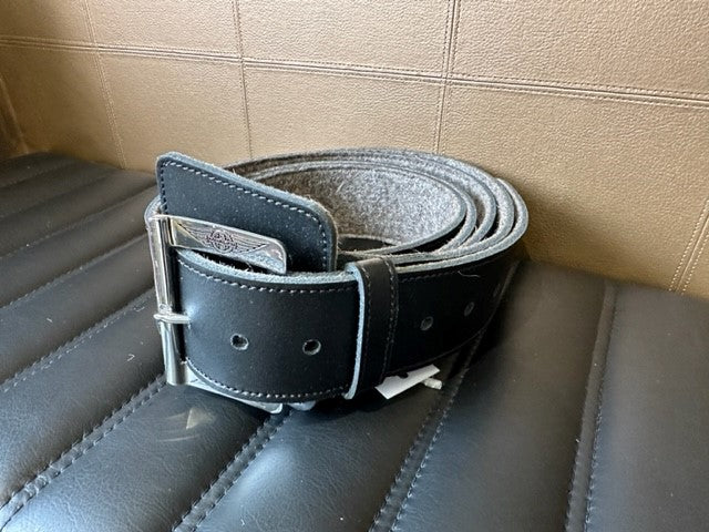 Leather Bonnet Belt (Black with Chrome Buckle)