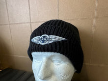 Morgan Motor Company Wings Emblem Knitted Beanie Hat Black