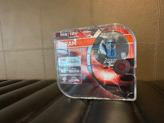 Osram Night breaker H4 bulb x2