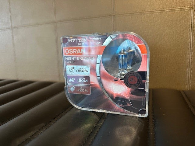 Osram Night breaker H7 bulb x2