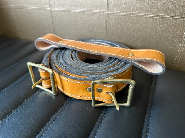 Tan Leather Luggage Straps for Morgan Cars