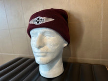 Morgan Motor Company Emblem Knitted Beanie Hat Maroon