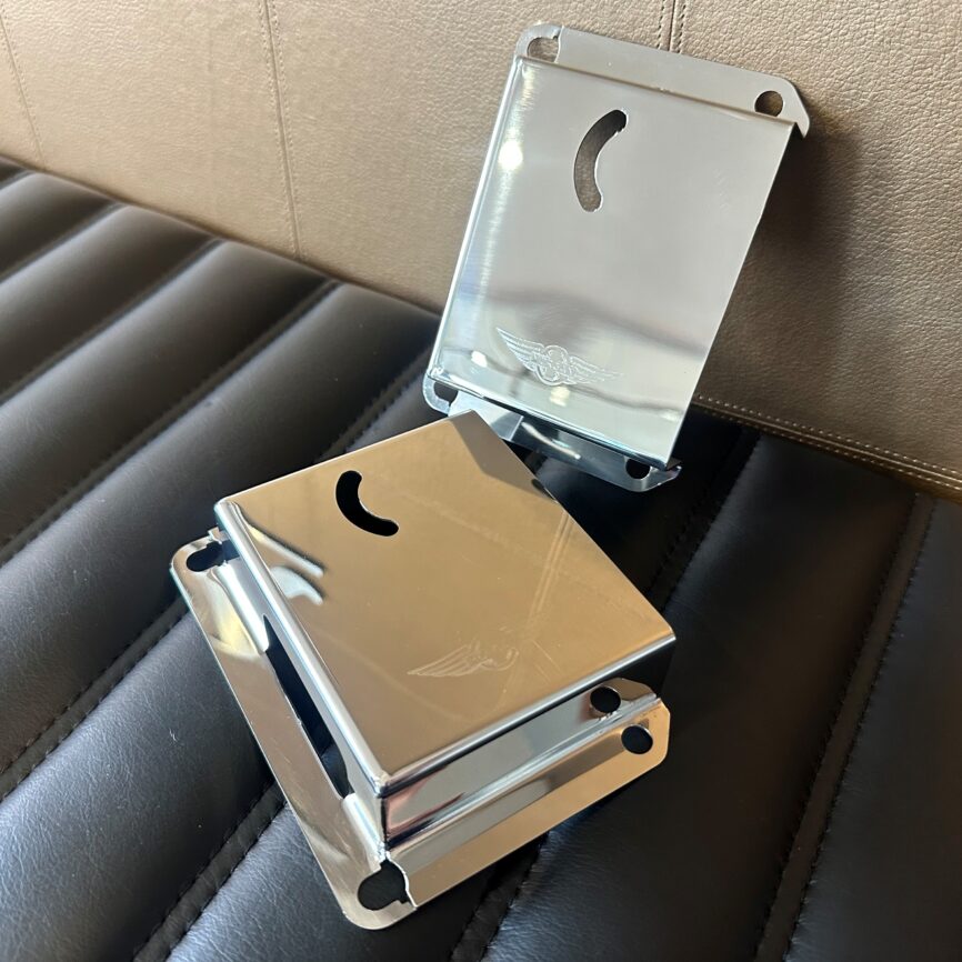 Door lock covers in stainless steel, new wings