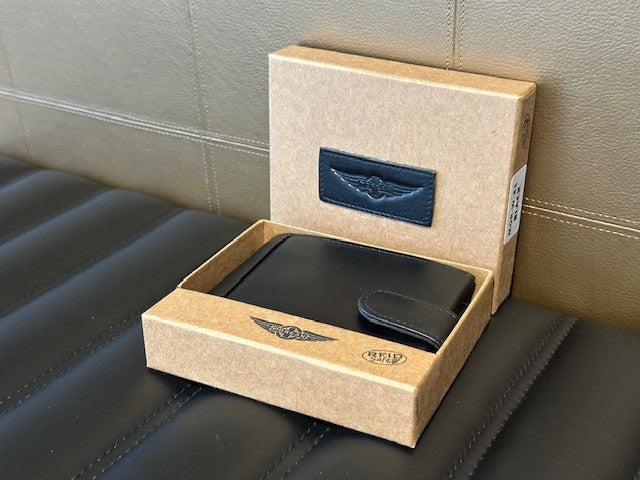 Morgan black leather wallet